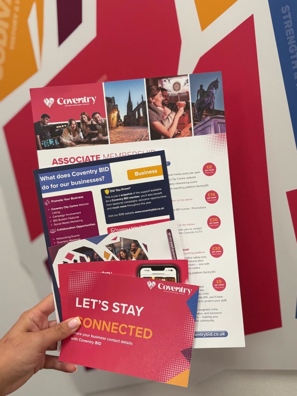 The contents of the welcome packs